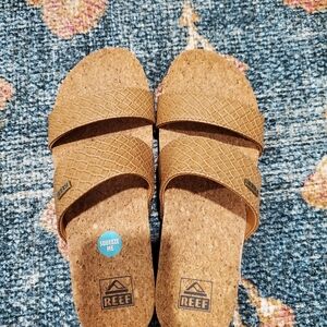 Reef Tan Slide Sandals